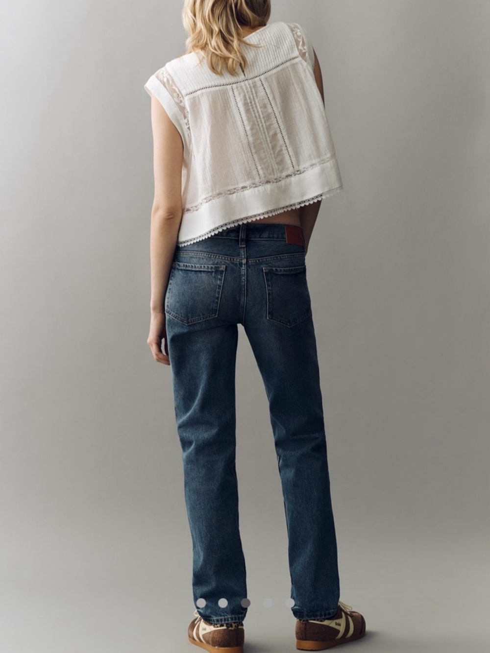 EB Denim Low-Rise Straight-Leg Jeans NWT Sz 27 Eagle - Picture 3 of 8